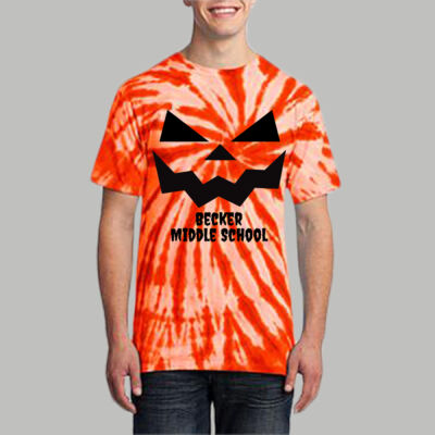 Adult Tie-Dye T-Shirt - Fall Holidays - Jack O' Lantern Thumbnail
