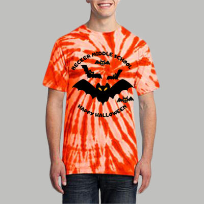 Adult Tie-Dye T-Shirt - Fall Holidays - Bats Thumbnail