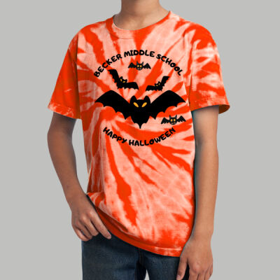 Youth Tie-Dye T-Shirt - Fall Holidays - Bats Thumbnail