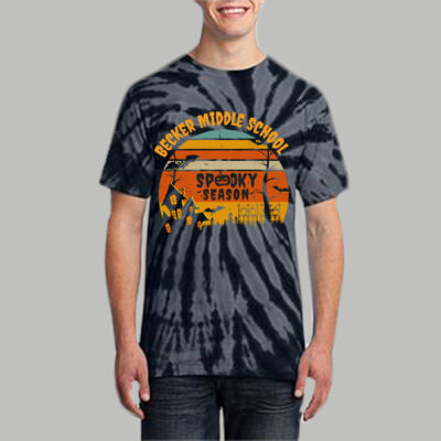 Adult Tie-Dye T-Shirt - Fall Holidays - Haunted House Thumbnail