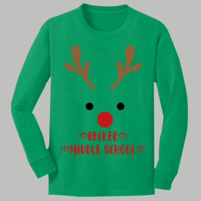Youth Long Sleeve Shirt - Winter Holidays - Reindeer Thumbnail