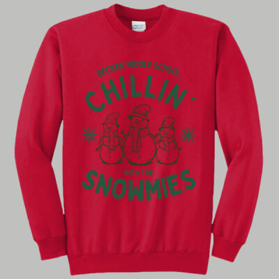 Adult Crewneck - Winter Holidays - Chillin' - Green Thumbnail