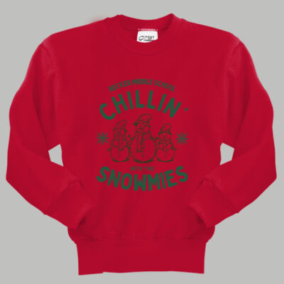 Youth Crewneck - Winter Holidays - Chillin' - Green Thumbnail
