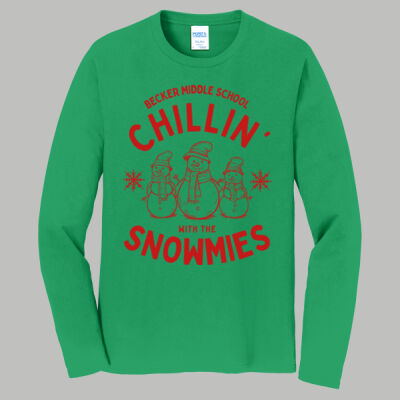 Adult Long Sleeve Shirt - Winter Holidays - Chillin' - Red Thumbnail