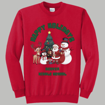 Adult Crewneck - Winter Holidays - Happy Holidays - Green Thumbnail