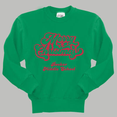 Youth Crewneck - Winter Holidays - Merry Christmas - Red Thumbnail