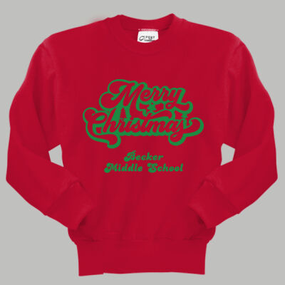 Youth Crewneck - Winter Holidays - Merry Christmas - Green Thumbnail