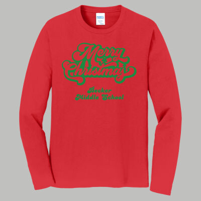 Adult Long Sleeve Shirt - Winter Holidays - Merry Christmas - Green Thumbnail