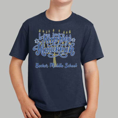 Youth T-Shirt - Winter Holidays - Happy Hanukkah Thumbnail