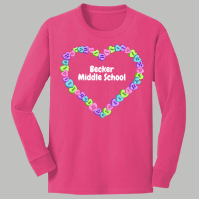 Youth Long Sleeve Shirt - Spring Holidays - Candy Hearts Thumbnail