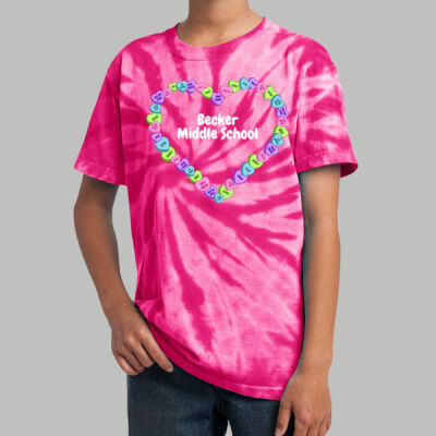 Youth Tie-Dye T-Shirt - Spring Holidays - Candy Hearts Thumbnail