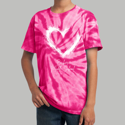 Youth Tie-Dye T-Shirt - Spring Holidays - Valentine's Heart Thumbnail