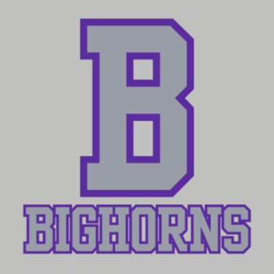 B with Bighorns Grey with Purple Outline Thumbnail
